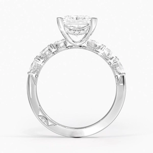 Tacori Sculpted Crescent Pear Diamond Engagement Ring