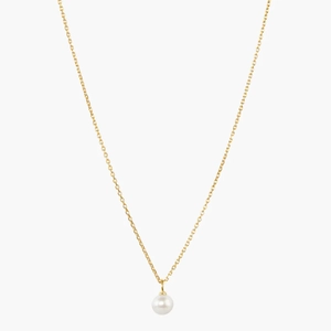 Mini Pearl Pendant Necklace 18k Gold Vermeil, Pearl