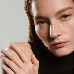 Slim Charlotte Stacker Set 18k Gold Vermeil, Lab Grown White Sapphire