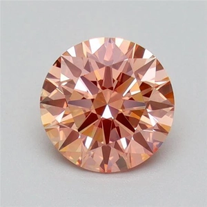 1.00 Ct. Fancy Orange Pink Round Lab Grown Diamond