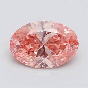 2.00 Ct. Fancy Vivid Pink Oval Lab Grown Diamond