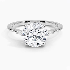 Aria Three Stone with 2ct Round Certified Lab Diamond