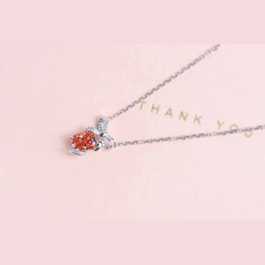 Red Radiant Diamond Necklace