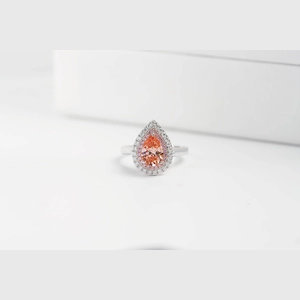Red Pear Diamond Ring/Necklace