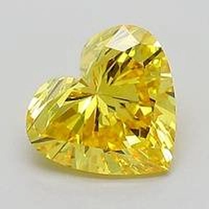 1.02 Ct. Fancy Vivid Yellow Heart Lab Created Diamond