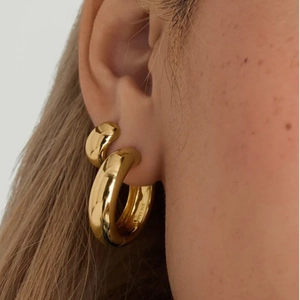 Chunky Large Hoops 18k Gold Vermeil