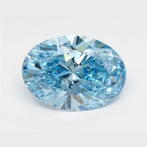 1.53 Ct. Fancy Vivid Blue Oval Lab Grown Diamond
