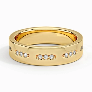 18K Yellow GoldTriad Diamond 5mm Wedding Ring