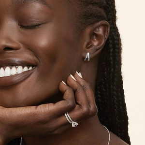 SilverZuri Marina Huggie Earrings