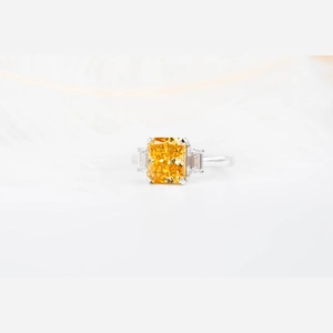 Yellow Radiant Diamond Ring