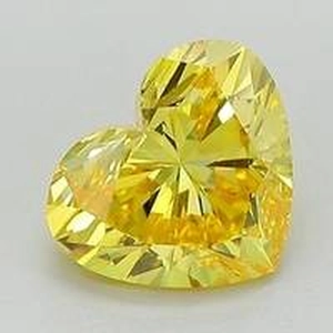 1.33 Ct. Fancy Vivid Yellow Heart Lab Created Diamond