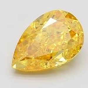 New 1.53 Ct. Fancy Vivid Yellow Pear Lab Created Diamond