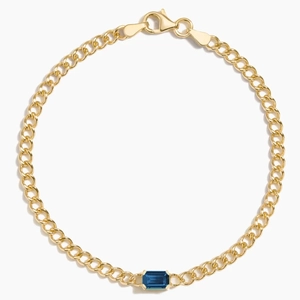 14K Yellow GoldKendall London Blue Topaz Chain Bracelet