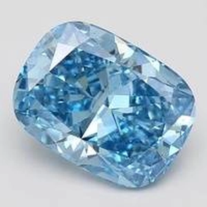 1.71 Ct. Fancy Vivid Blue Cushion Lab Created Diamond