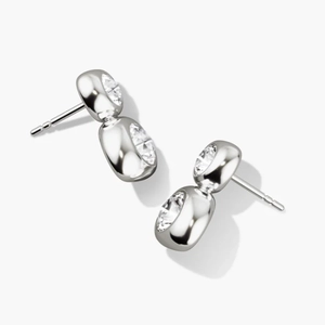 Sterling Silver, Lab Grown White Sapphire