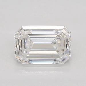 0.88 Carat Emerald Lab Created Diamond Super Ideal Cut • F Color • VS1 Clarity