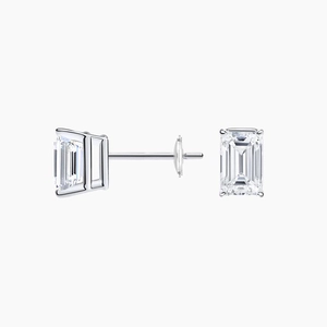 18K White GoldEmerald Cut Diamond Stud Earrings (1 ct. tw.)