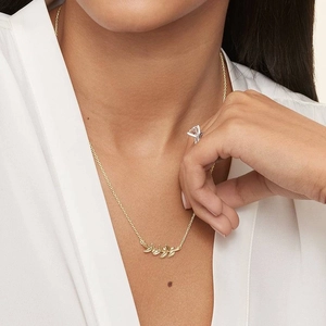 18K Yellow GoldOlive Branch 18 in. Pendant