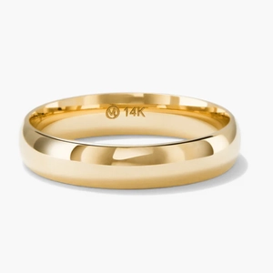 4mm Curve Band 14k Yellow Gold