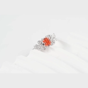 Pink Radiant Diamond Ring