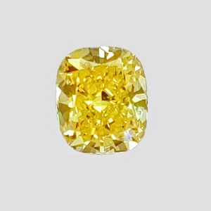 1.38 Ct. Fancy Vivid Yellow Cushion Lab Created Diamond
