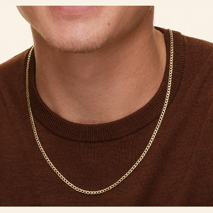 Blake 24 in. Curb Chain Necklace (3mm) in 14K Yellow Gold