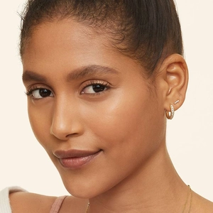 14K Yellow GoldThe Visionary Diamond Hoop and Stud Earring Set