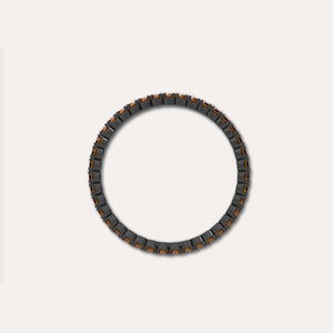 Classic Orange Gemstone Tennis Ring