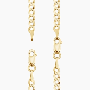 Blake 24 in. Curb Chain Necklace (3mm) in 14K Yellow Gold