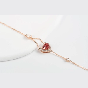 Red Heart Diamond Bracelet